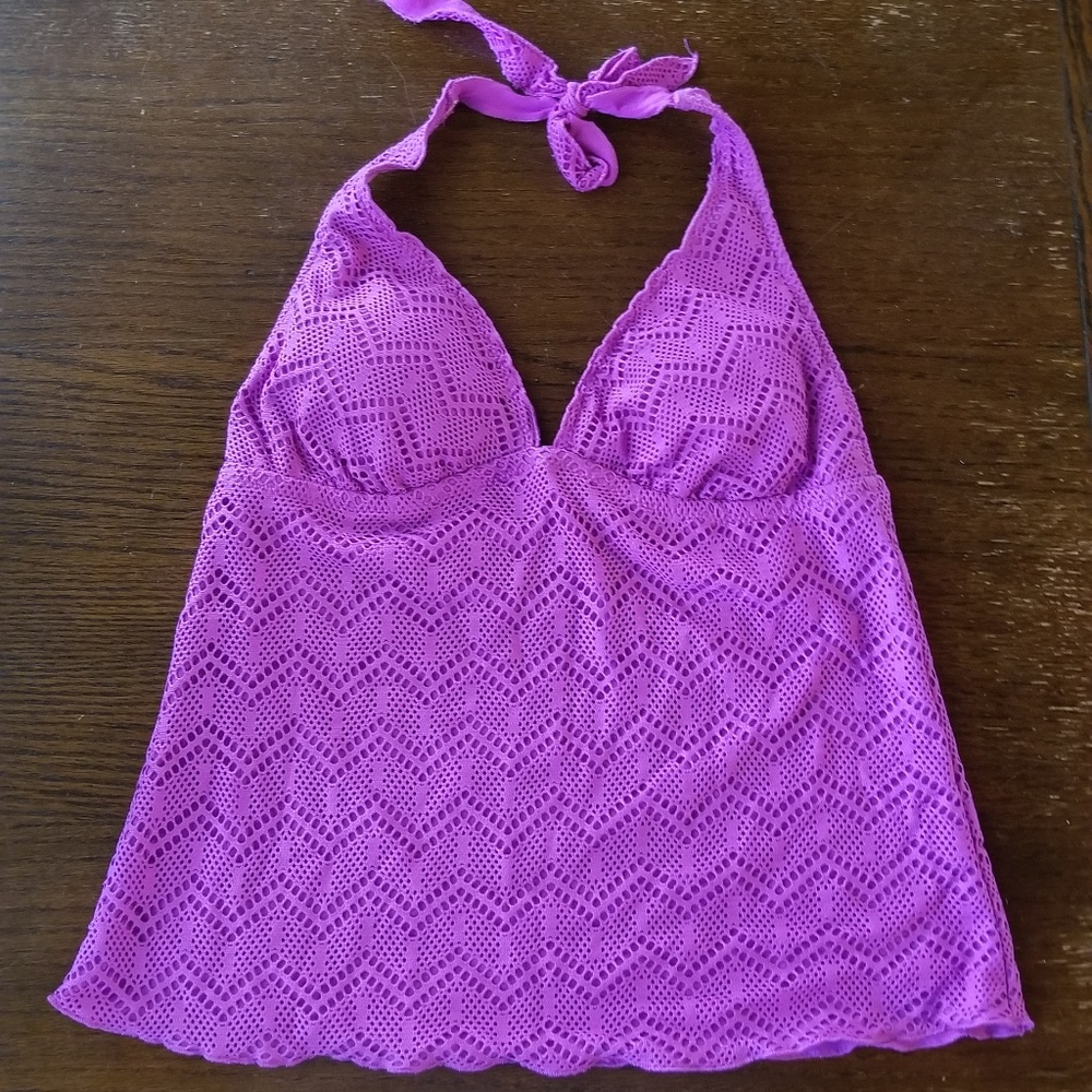 Mossimo crochet bathing suit halter top size M